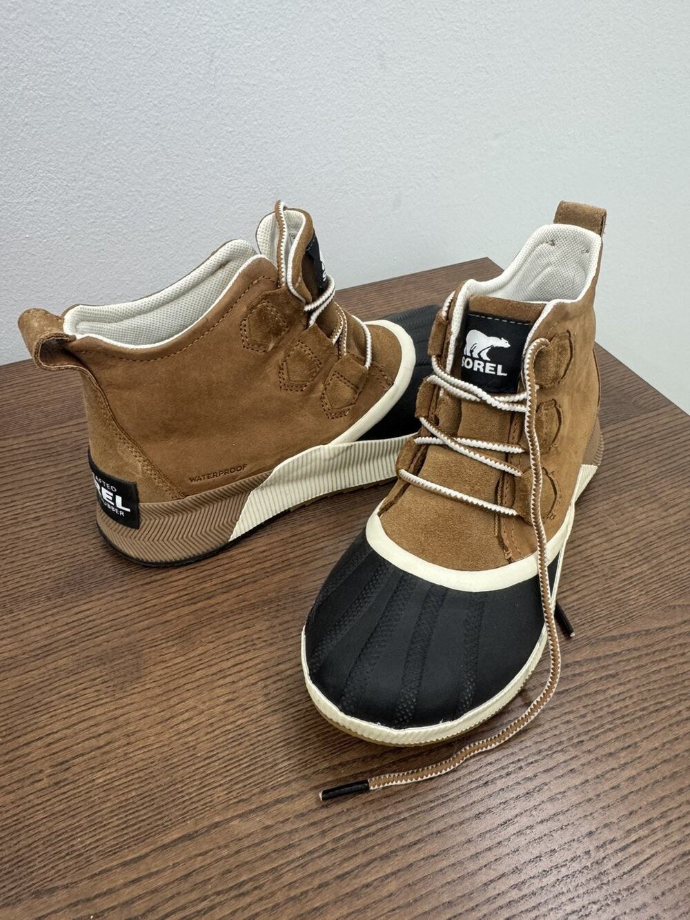 Sorel Brown and Black Waterproof Ankle Duck Boots
